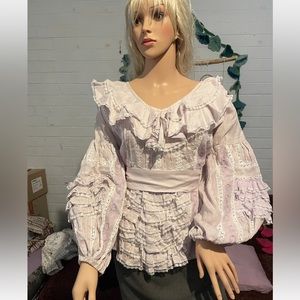 NWT RARE Fillyboo Lilac Lavender Luxury Blouse